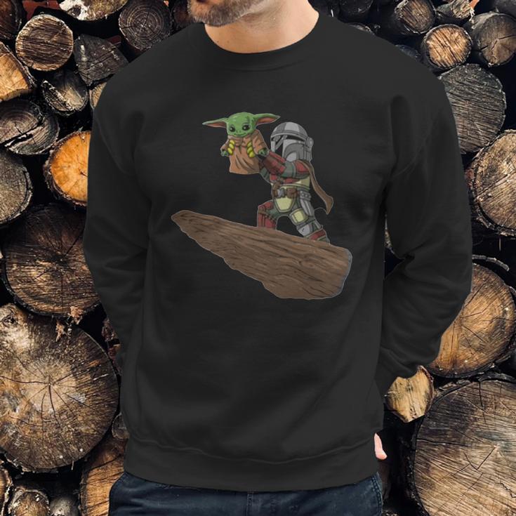 The Mandalorian Boba Fett Baby Yoda Sweatshirt Gifts for Him