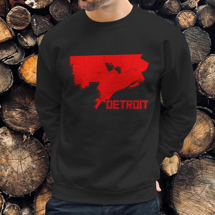 Map Of Detroit City Sweatshirt Gifts for Him