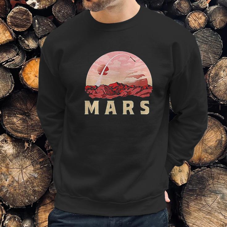 Mars Retro Minimalist 80S Style Martian Space Sweatshirt Gifts for Him