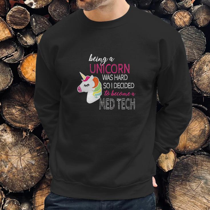 Med Tech Lab Medical Technician Unicorn Lovers Funny Gift Sweatshirt Gifts for Him