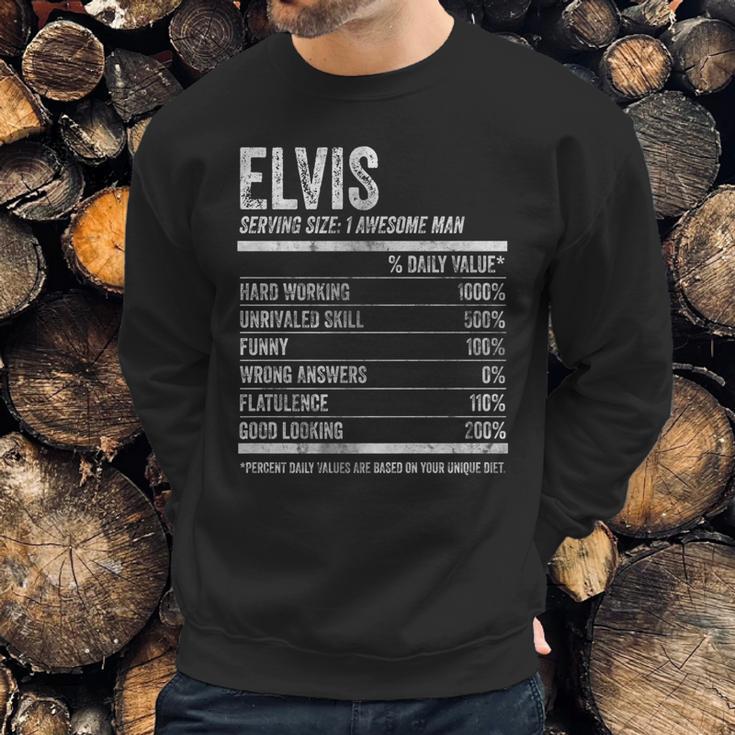 Mens Elvis Nutrition Personalized Name Funny Name Facts Sweatshirt Gifts for Him