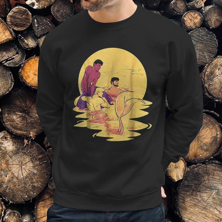 Merman Genderfluid Lgbtq Fantasy Art Sweatshirt Gifts for Him