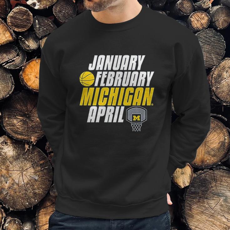 Michigan Wolverines Month Of Michigan Basketball Sweatshirt Gifts for Him