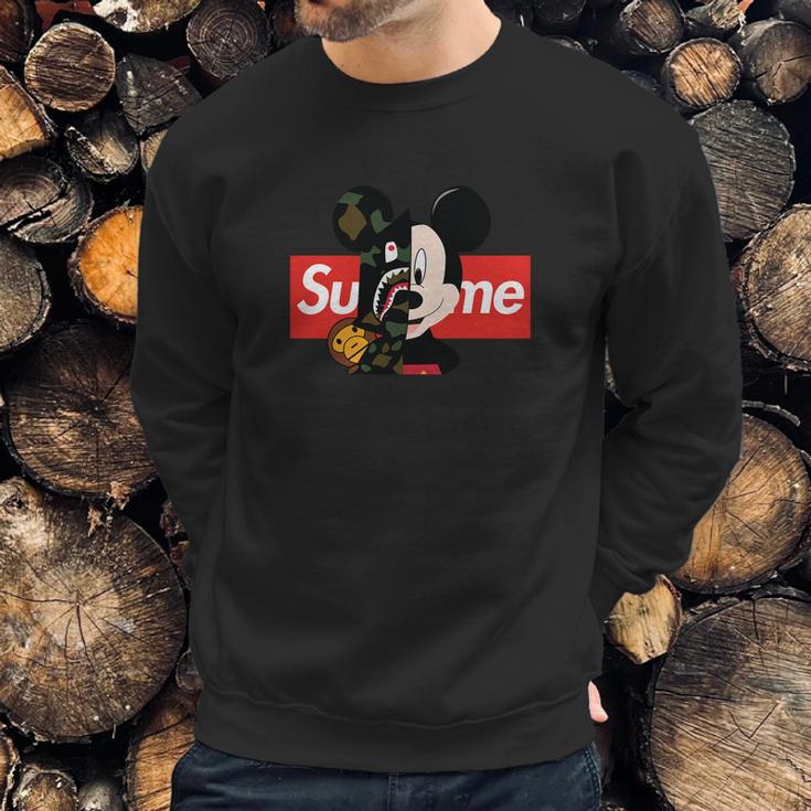 Mickey Mouse Supreme Bape Youth Sweatshirt ShirtShirt Tee Sweatshirt Gifts for Him