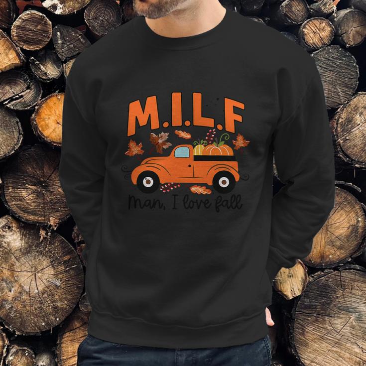 Milf Man I Love Fall Funny Truck Autumn Lover For Girl Sweatshirt Gifts for Him