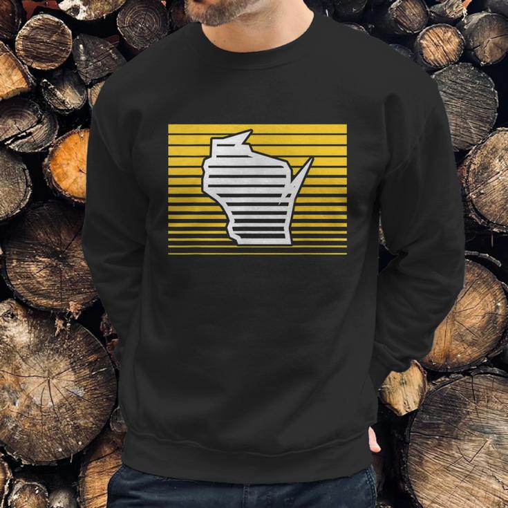 Milwaukee Wisconsin Retro Gradient Stripes Sweatshirt Gifts for Him