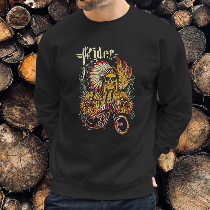 Motorcycle Indian Rider Sweatshirt Gifts for Him