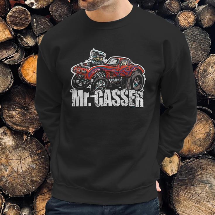 Mr Gasser Hot Rod Cartoon Race Car Sweatshirt Gifts for Him