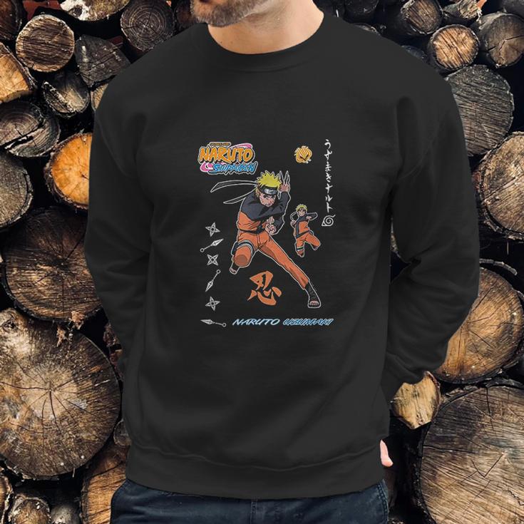 Naruto Shippuden Vintage Style Badges Sweatshirt Gifts for Him