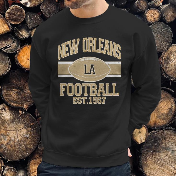 New Orleans La Football Vintage Sports Logo Sweatshirt Gifts for Him