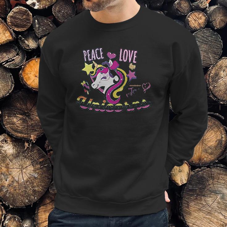 Nickelodeon Girls Peace Love Unicorns Sweatshirt Gifts for Him