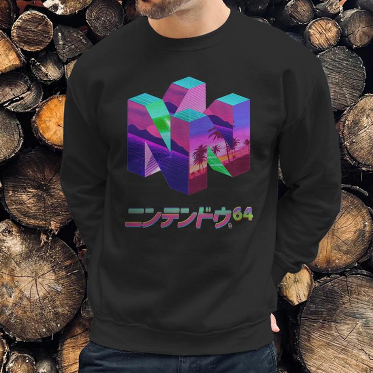 Nintendo 64 Vaporwave N64nintendo64 Console Game Vaporwave Vapor Vape Wave Retro Sweatshirt Gifts for Him