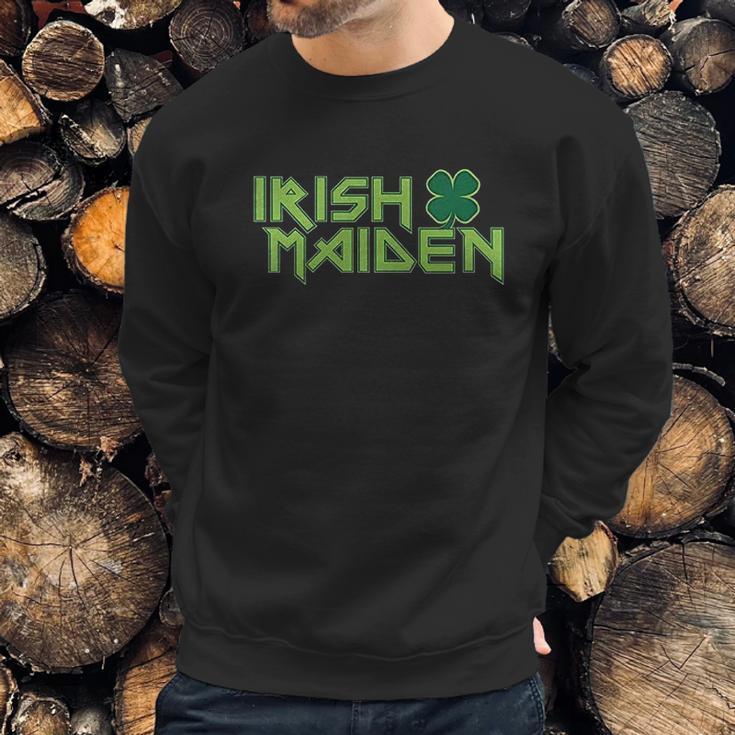 Old Glory St Patricks Day Irish Maiden Juniors Sweatshirt Gifts for Him