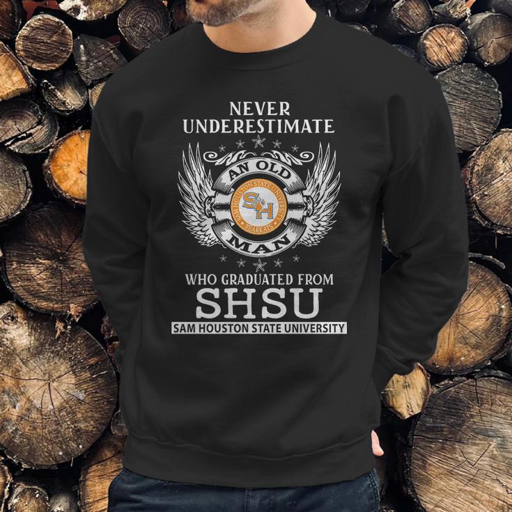 Old Man- Graduated From Shsu- Sam Houstan State University Sweatshirt Gifts for Him