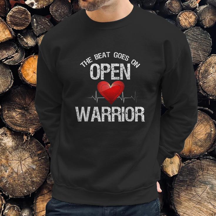 Open Heart Warrior The Beat Goes On Heart Patient Sweatshirt Gifts for Him