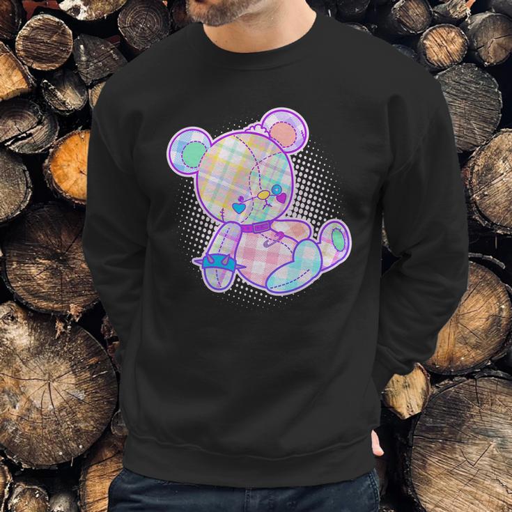 Pastel Kawaii Cute Goth Punk Teddy Bear Sweatshirt Gifts for Him