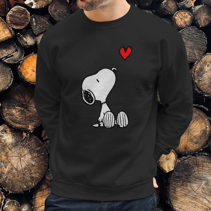 Peanuts Heart Sitting Snoopy Sweatshirt Gifts for Him