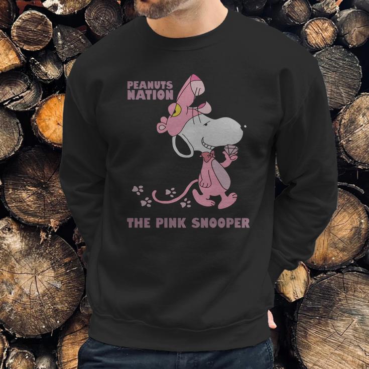 Peanuts Nation The Pink Snooper Sweatshirt Gifts for Him