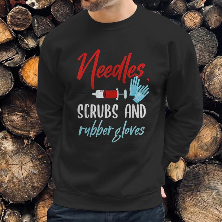 Phlebotomist Funny Needles Gloves Phlebotomy Gift Sweatshirt Gifts for Him