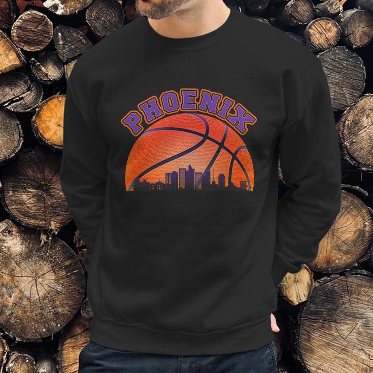 Phoenix Arizona Basketball City Skyline Sweatshirt Gifts for Him