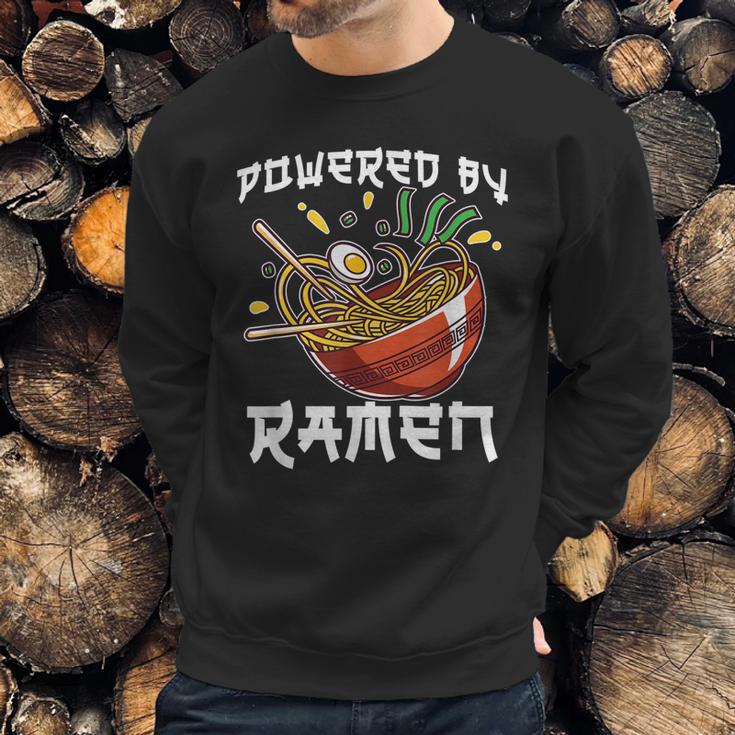 Powered By Ramen Vintage Japanese Ramen Anime Noodle Lover Sweatshirt Gifts for Him