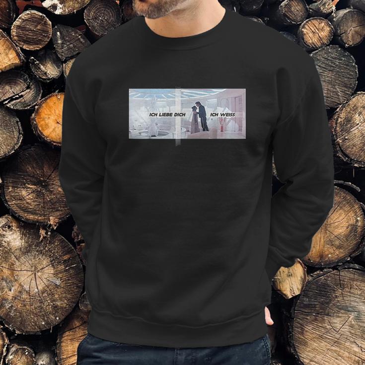 Princess Leia Han Solo I Love You I Know German Sweatshirt Gifts for Him