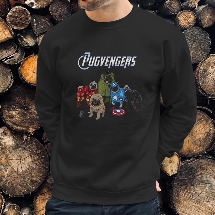 The Pugvengers Funny Superheroes Pug Dog Gift Sweatshirt Gifts for Him