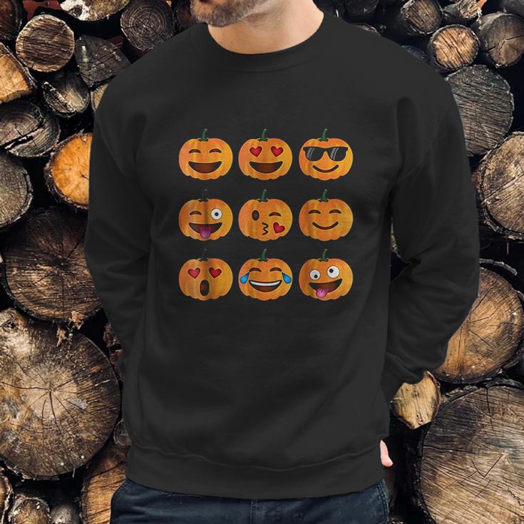 Pumpkin Emoji Pumpkin Emoji Halloween Costume Sweatshirt Gifts for Him