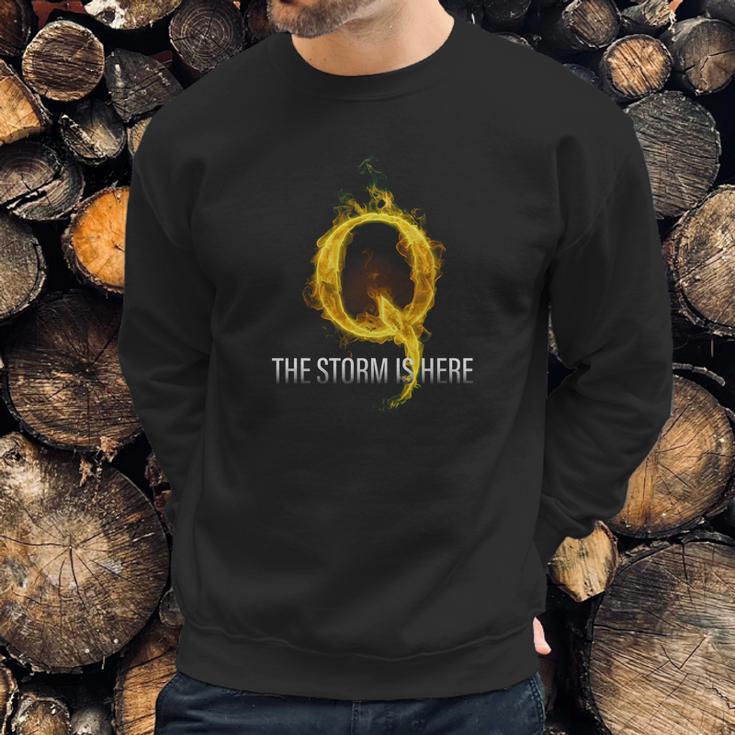 Q Anon T-Shirt The Storm Is Here Sweatshirt Gifts for Him