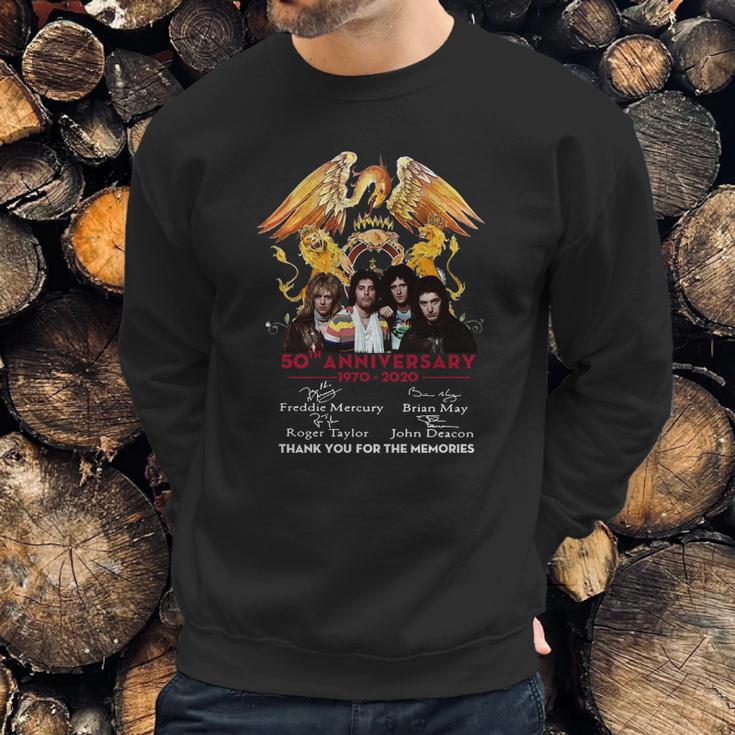 Queen 50Th Anniversary 1970 2020 Signature Sweatshirt Gifts for Him