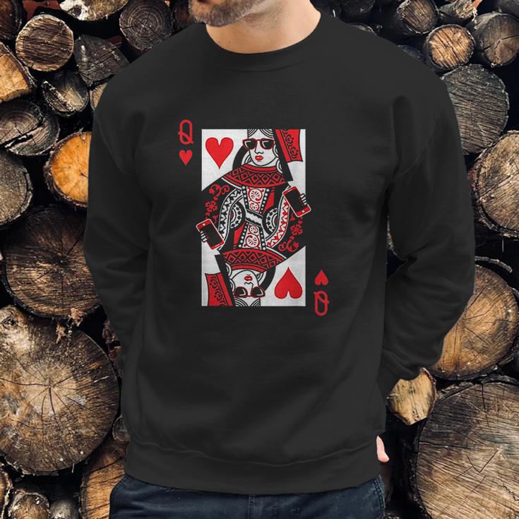 Queen Of Hearts Vintage Valentine Day Sweatshirt Gifts for Him