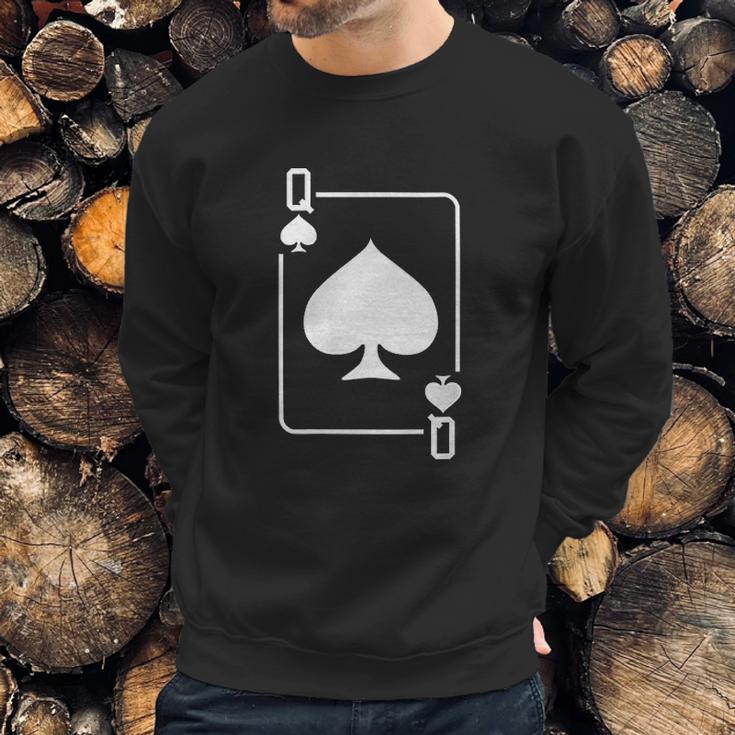 Queen Of Spades Playing Card Sweatshirt Gifts for Him