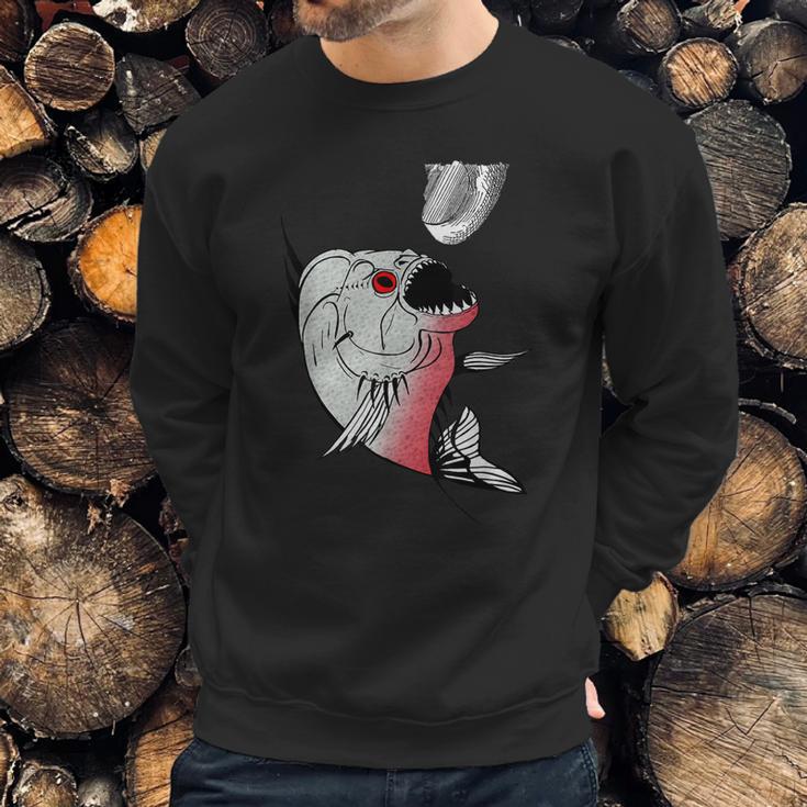 Red Bellied Piranha - Fish - Animal - Fishing Funny Sweatshirt Gifts for Him