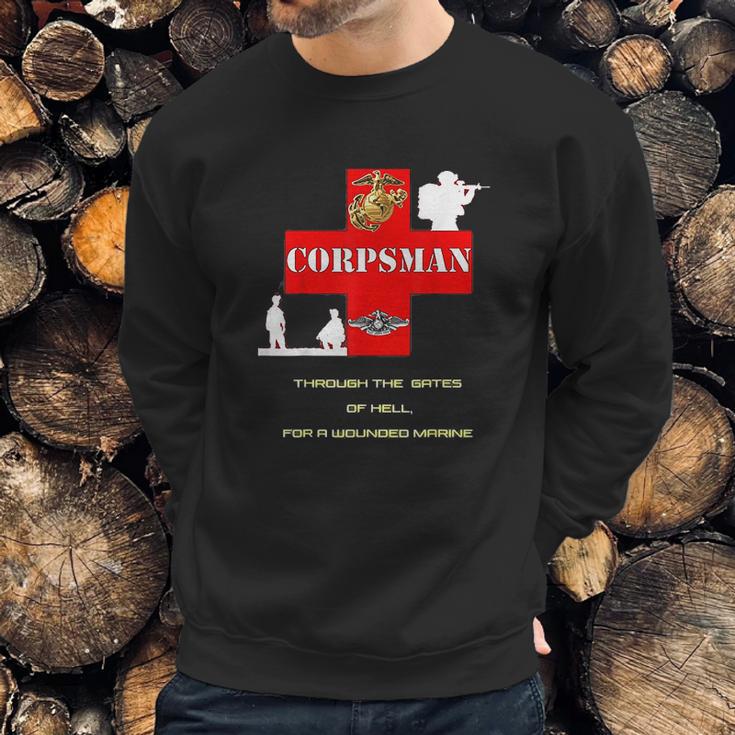 Red Cross Navy Corpsman Fmf Warfare Specialist Sweatshirt Gifts for Him