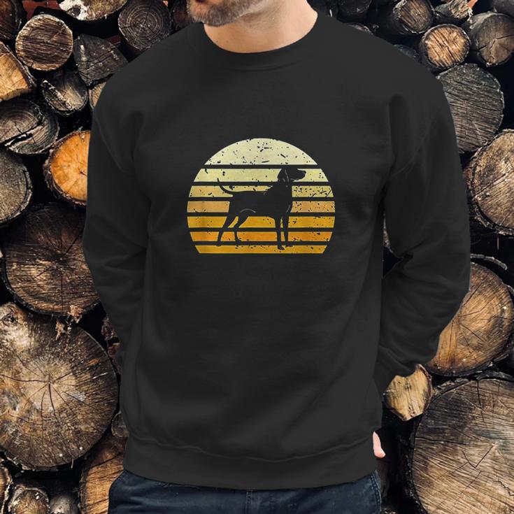 Redbone Coonhound Dog Silhouette Vintage Retro Sweatshirt Gifts for Him