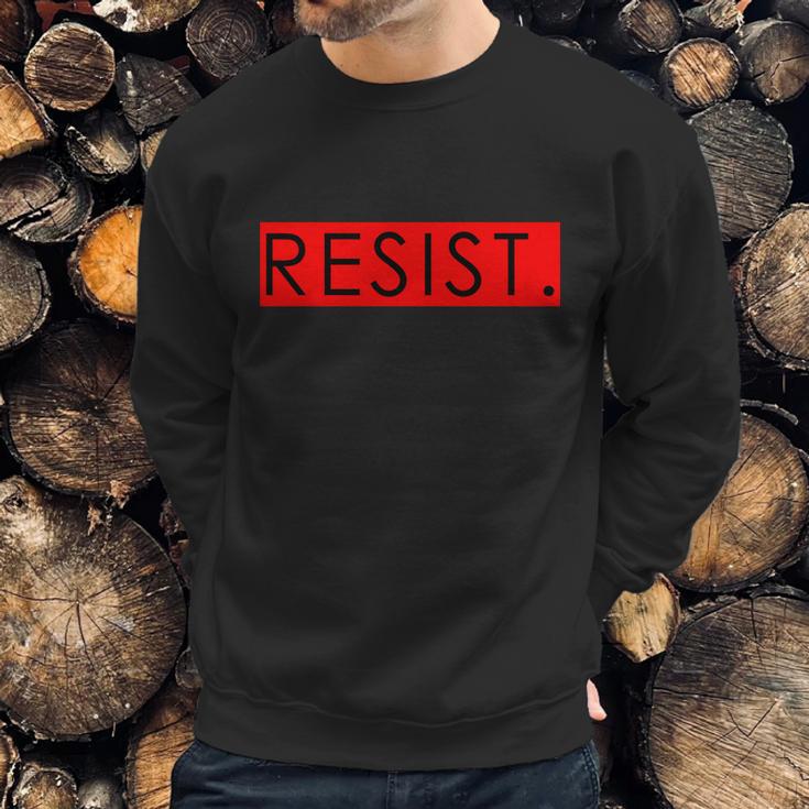 Resist Campaign Red Box Logo Anti-Trump Sweatshirt Gifts for Him