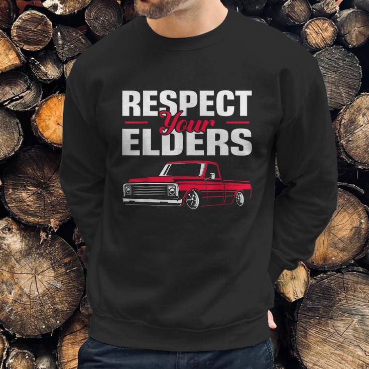 Respect Your Elders Classic Lowrider C10 Vintage Truck Sweatshirt Gifts for Him