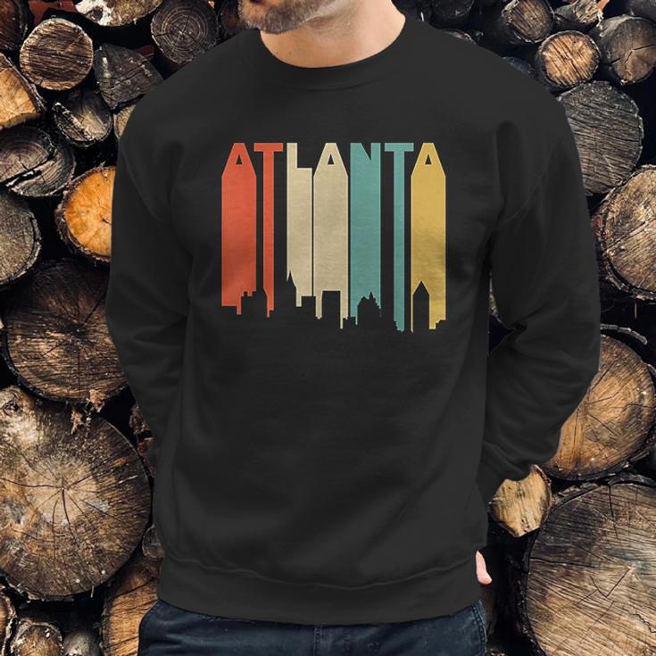 Retro 1970S Style Atlanta Georgia Skyline Sweatshirt Gifts for Him