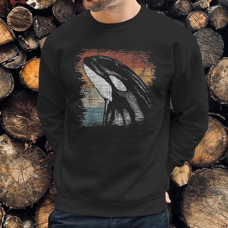 Retro Killer Whale Vintage Sweatshirt Gifts for Him