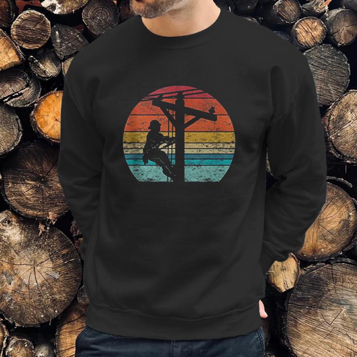 Retro Style Electric Cable Lineman Sweatshirt Gifts for Him