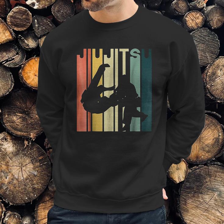 Retro Vintage Bjj Martial Arts Jiu Jitsu Sweatshirt Gifts for Him