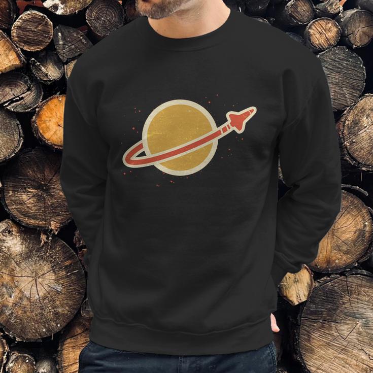 Retro Vintage Planet Space Shuttle Logo Sweatshirt Gifts for Him