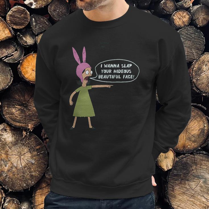 Ripple Junction Bobs Burgers I Wanna Slap Your Face Adult Sweatshirt Gifts for Him