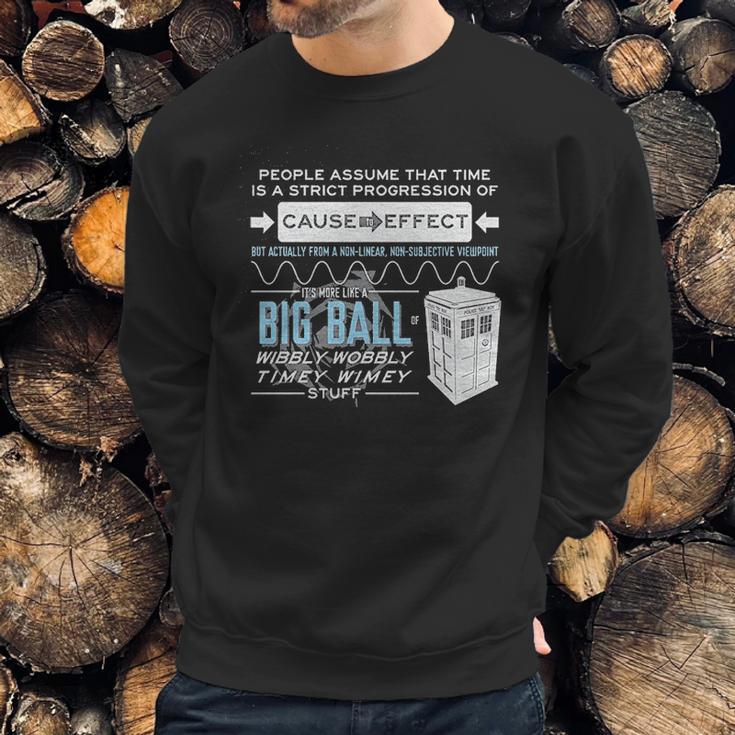 Ripple Junction Doctor Who Wibbly Wobbly Quote Sweatshirt Gifts for Him