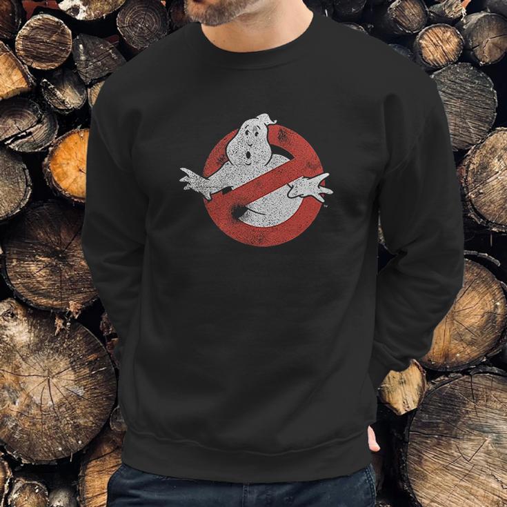 Ripple Junction Ghostbusters Distressed No Ghost No Type Sweatshirt Gifts for Him