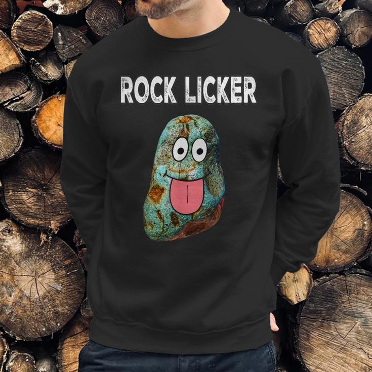 Rock Licker Funny Geologist I Lick Rocks Rockhound Sweatshirt Gifts for Him