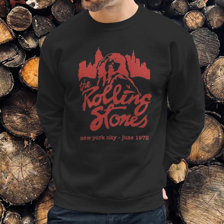 Rolling Stones Mens Mick June 1975 Nyc Sweatshirt Gifts for Him