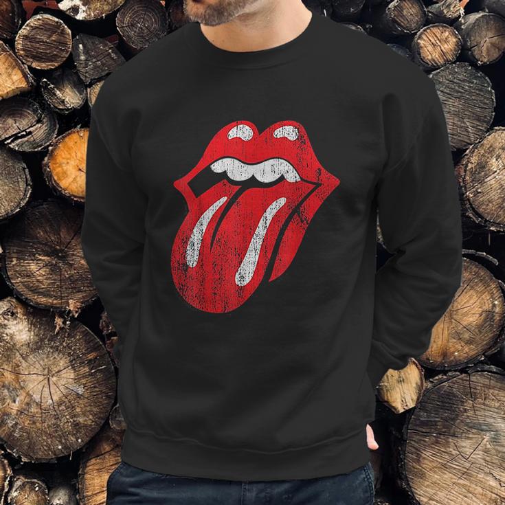 Rolling Stones Official Distressed Tongue Sweatshirt Gifts for Him