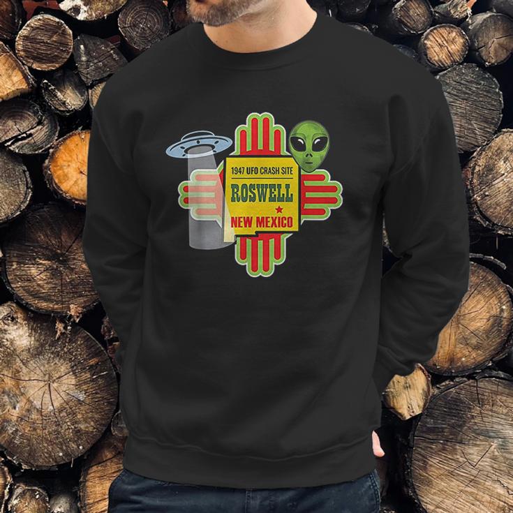 Roswell Nm New Mexico Ufo Alien Crash Site 1947 Zia Sweatshirt Gifts for Him