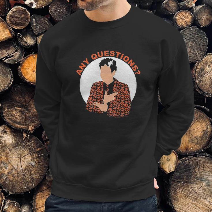 Saturday Night Live David S Pumpkins Any Questions Black Sweatshirt Gifts for Him